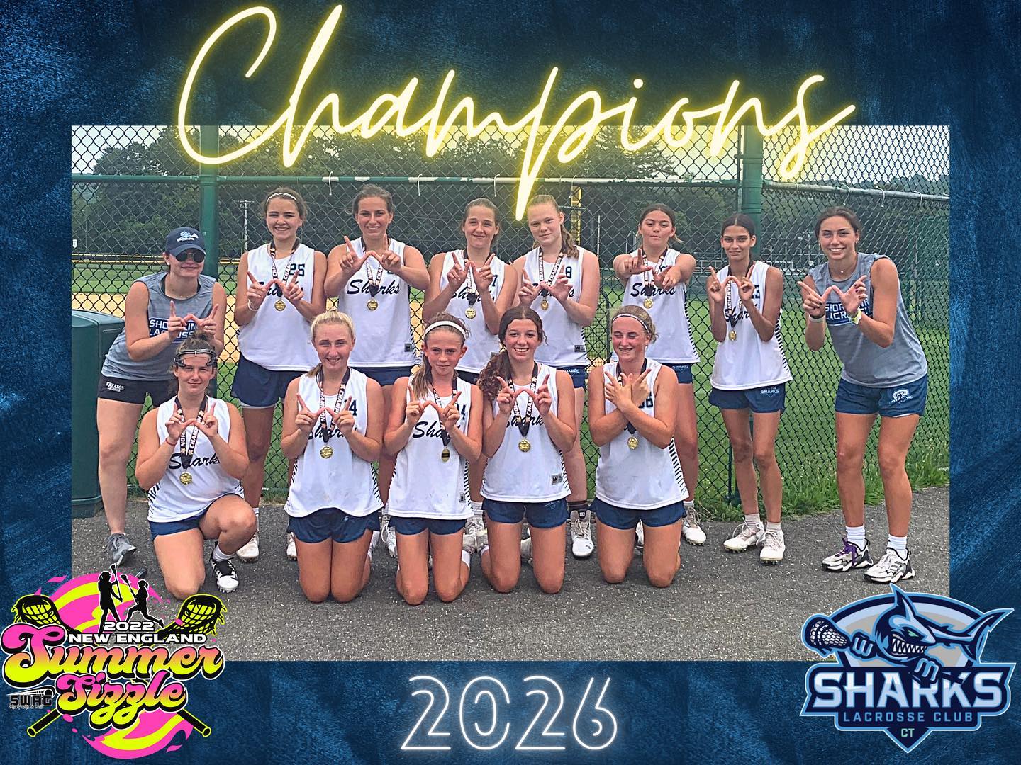 Congratulations to our girls 2026 team on winning their second division championship of the summer! They took home the crown today at the NE Summer Sizzle! 

🦈🥍🥇
