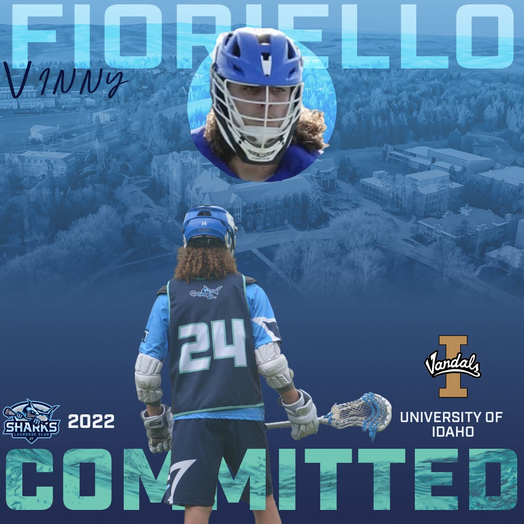 Congratulations to '22 Vinny Fioriello on his commitment to continue his education and play lacrosse at the University of Idaho! 

#sharksalumni